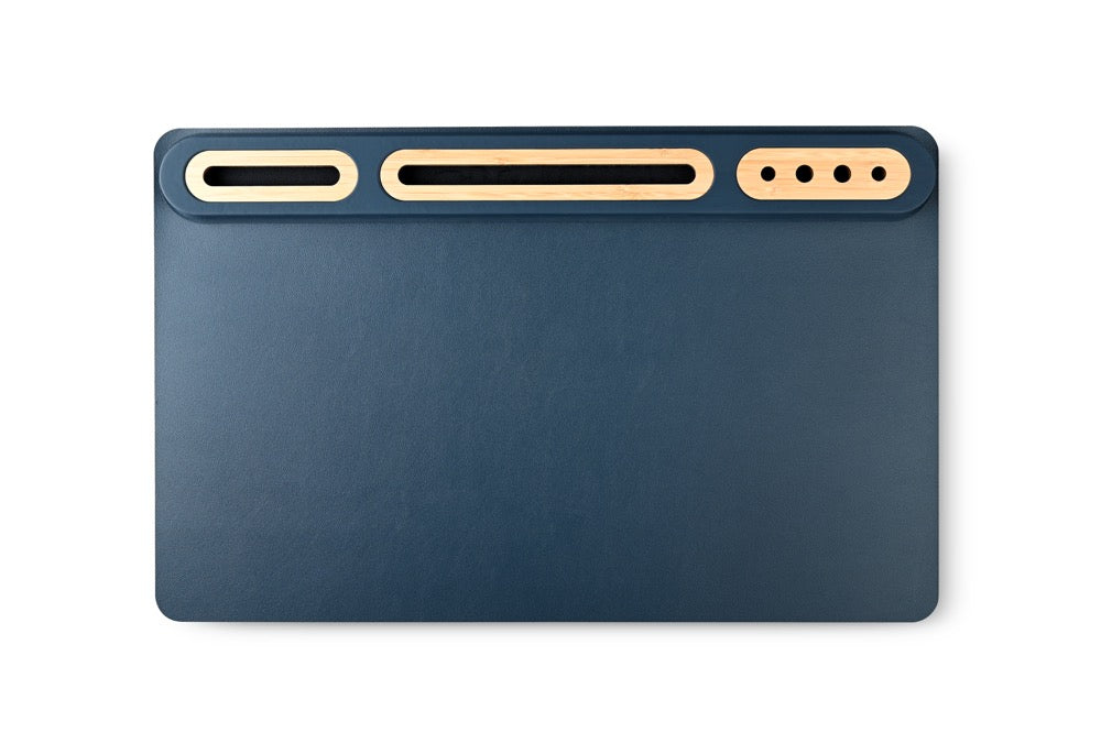 SOFTIDESK ORGANIZER - Eco-Friendly Desk Mat with Bamboo Holders for Ultimate Organization