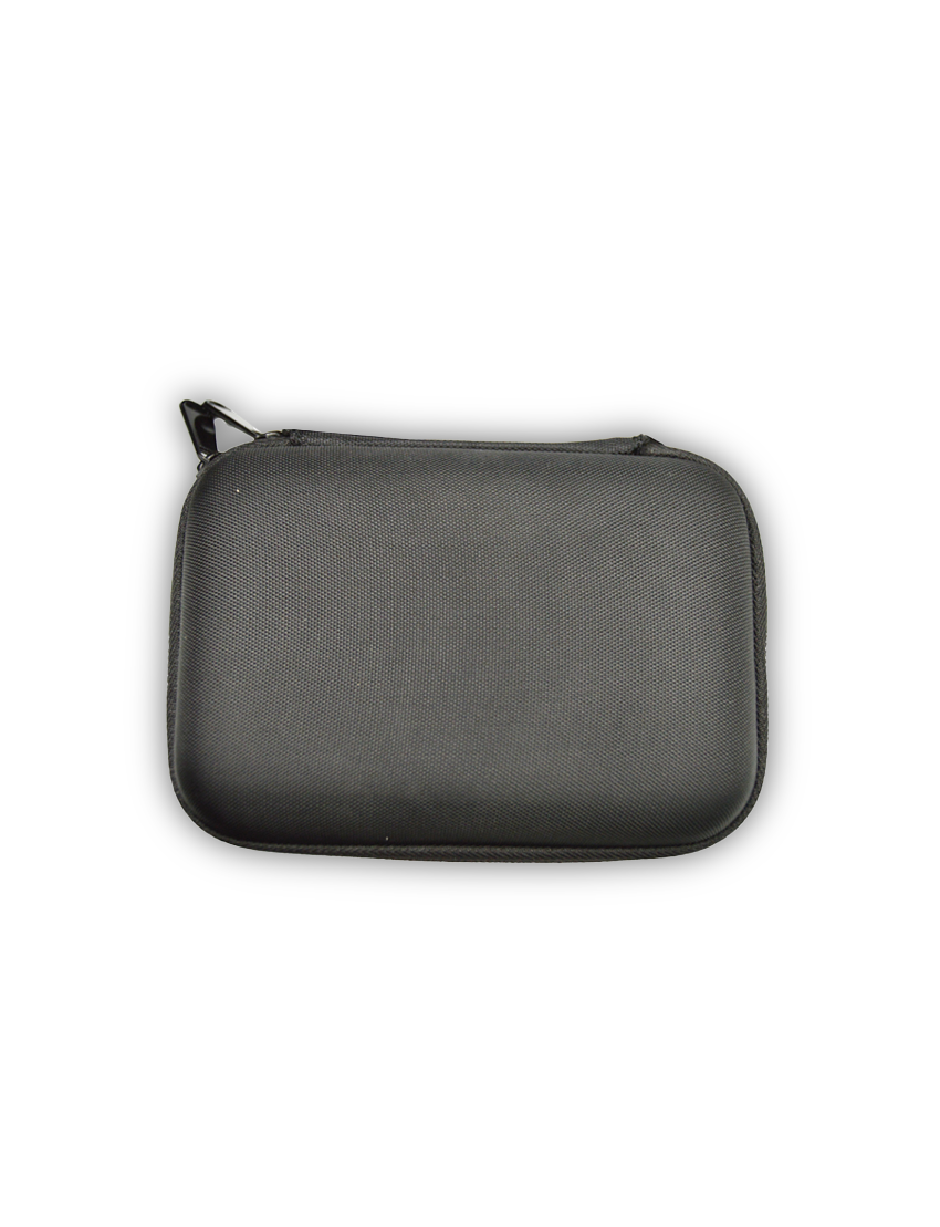 SEMI SMALL POUCH - Versatile Black Organizer with Elastic Holders and Zipper Closure