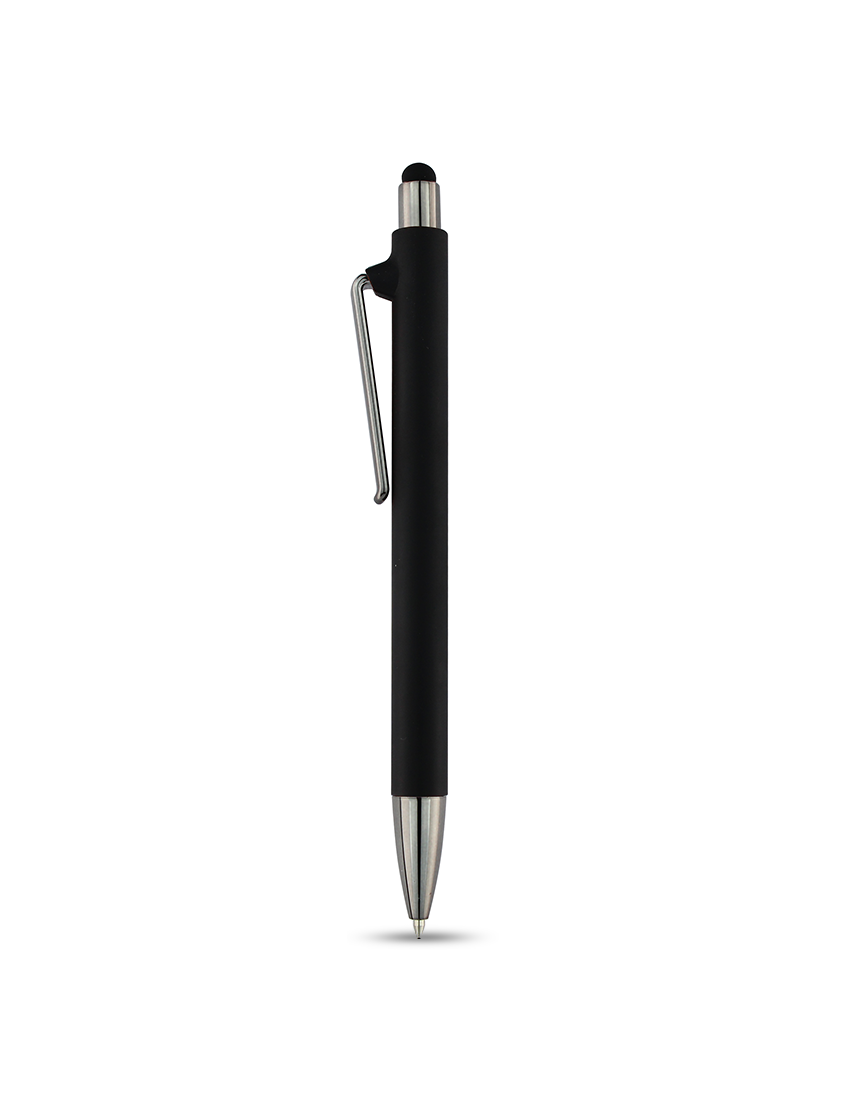 SPLENDID PEN - Versatile Rubberized Barrel Pen with Stylus and Semi-Gel Ink