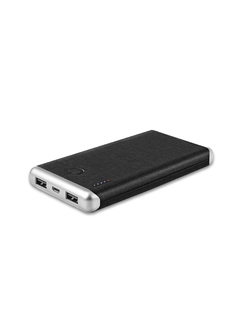 LEATHER WIRELESS - Stylish 8000mAh Wireless Power Bank with PU Leather Finish