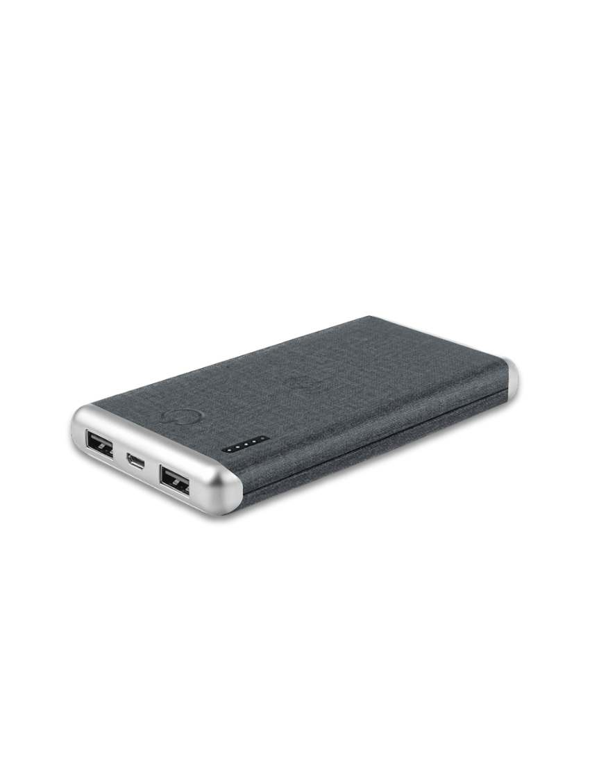 LEATHER WIRELESS - Stylish 8000mAh Wireless Power Bank with PU Leather Finish