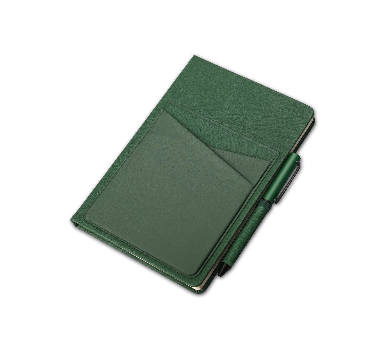 SIMPLE NOTE - A5 Linen Notebook with Lycra Pockets and Pen Holder