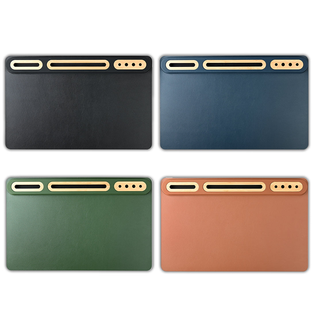 SOFTIDESK ORGANIZER - Eco-Friendly Desk Mat with Bamboo Holders for Ultimate Organization