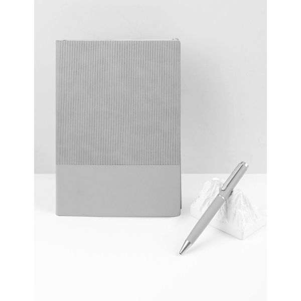 AGENDA - Classy Soft PU Notebook with 120 Sheets in Unique Corrugated Design