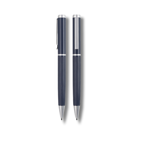 AGENDA PEN - Stylish Metal Pen with Corrugated Design for Effortless Writing