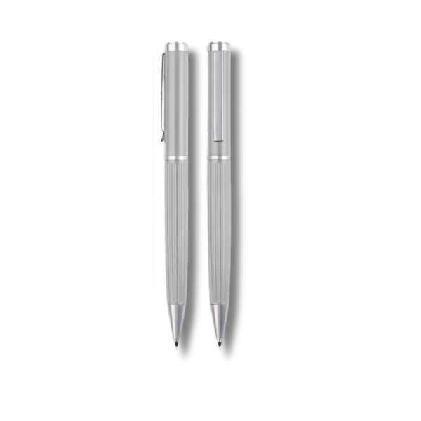 AGENDA PEN - Stylish Metal Pen with Corrugated Design for Effortless Writing