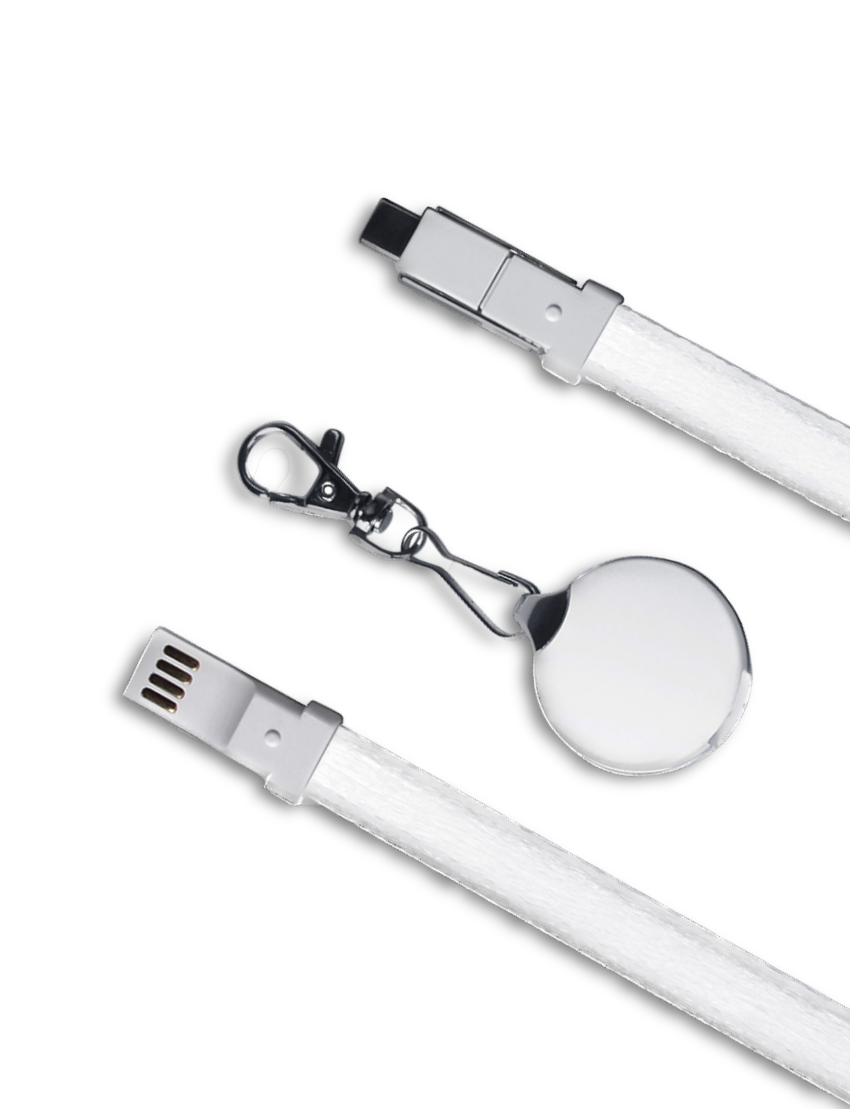 3 in1 LANYARD - Versatile Charging Cable for iOS, Android, and Type-C Devices