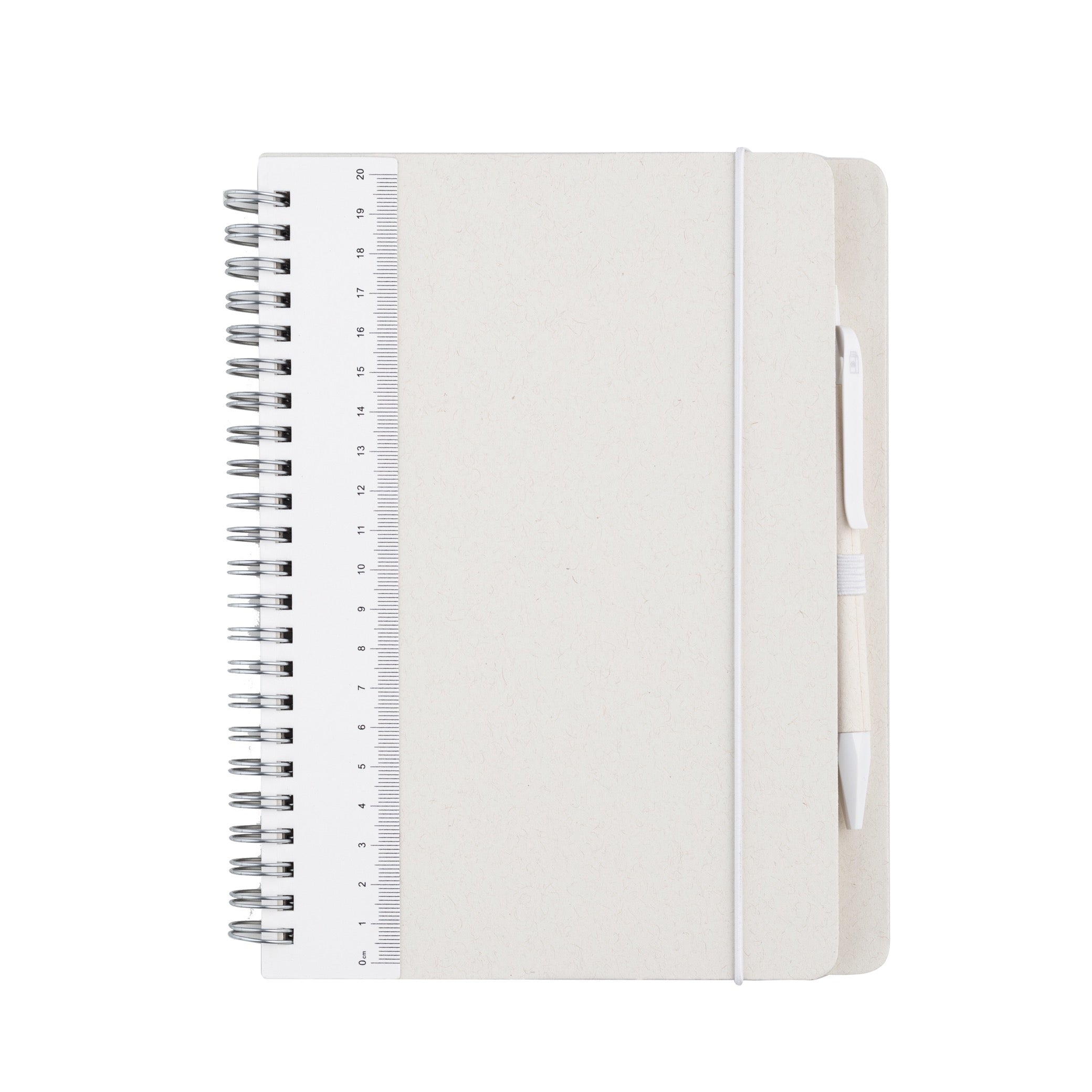 MILKY NOTE - A5 Hard Cover Spiral Notebook with Milk Paper and Ruler