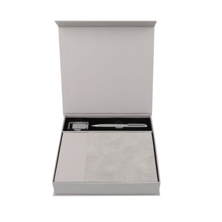 AGENDA SET - Elegant Notebook, Metal Pen, and Bookmark Gift Set