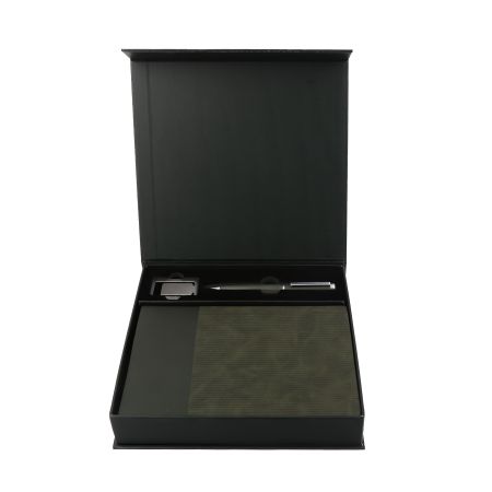 AGENDA SET - Elegant Notebook, Metal Pen, and Bookmark Gift Set