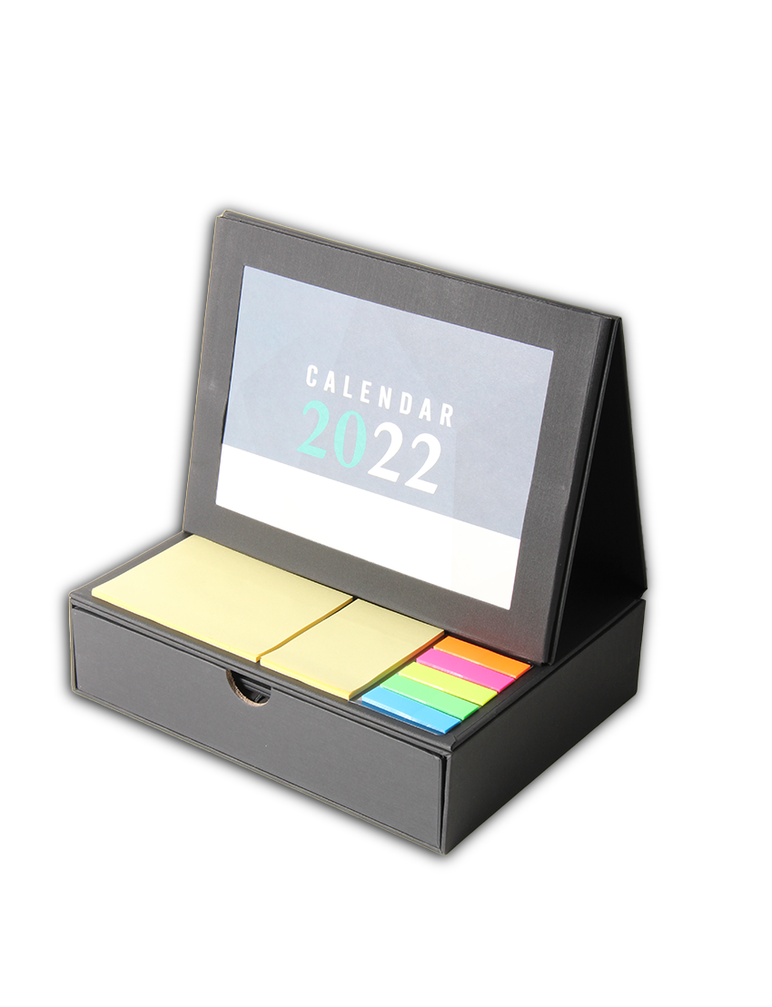 GIFTI BOX ORGANIZER - Elegant Desktop Organizer with Calendar, Notebook, and Accessories