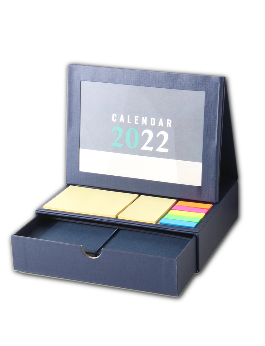 GIFTI BOX ORGANIZER - Elegant Desktop Organizer with Calendar, Notebook, and Accessories
