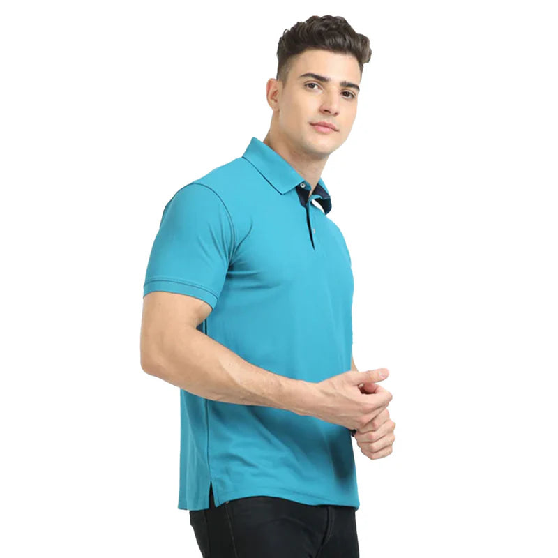 Euroblair Premium Polo T shirt- Harbour blue