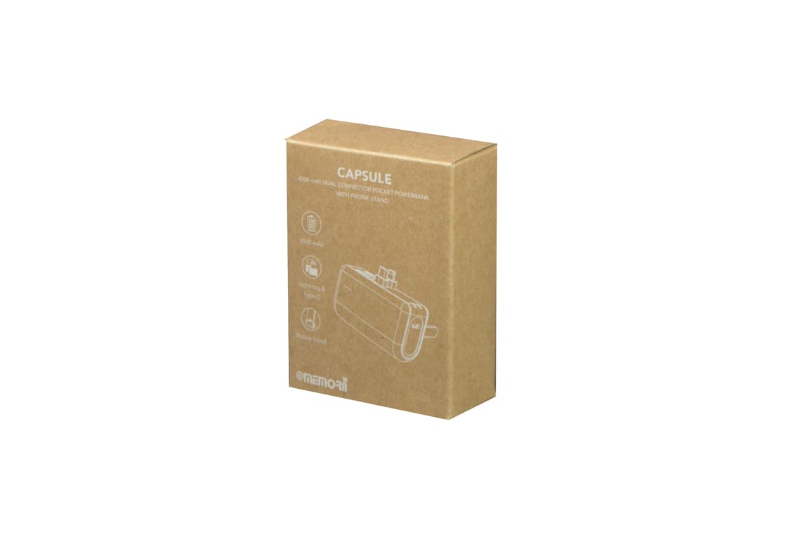 4500mAh Mini Powerbank with Inbuilt Cable and Phone Stand memorii®
