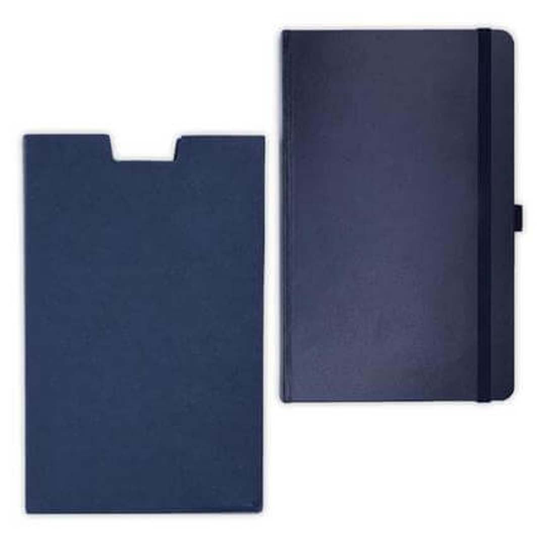 Expanded A5 Hard Cover Notebook - Navy Blue