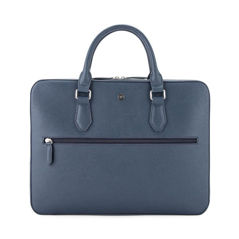 Cross Luxury Leather Briefcase - Navy Blue