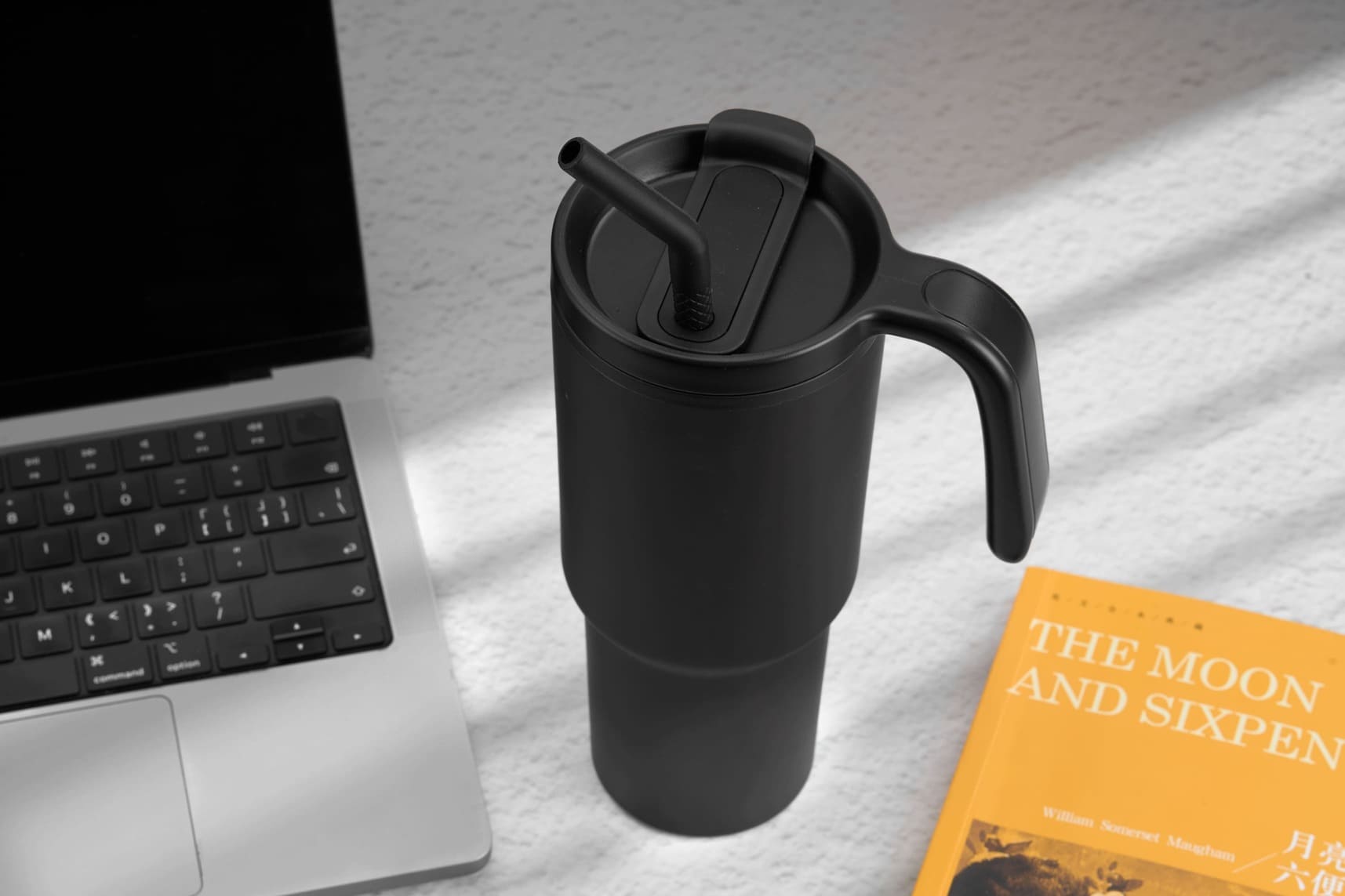 FORZA 360 - Hans Larsen Recycled Stainless Steel/PP Tumbler with 360 Branding - Black