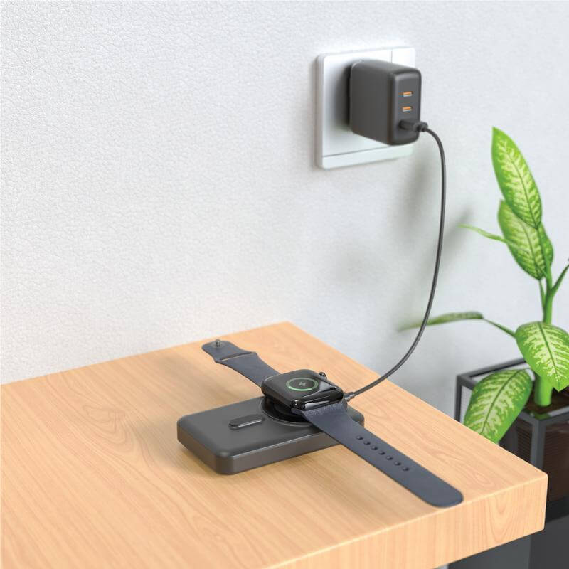 10000mAh Mag Wireless Powerbank with Inbuilt Cables- memorii