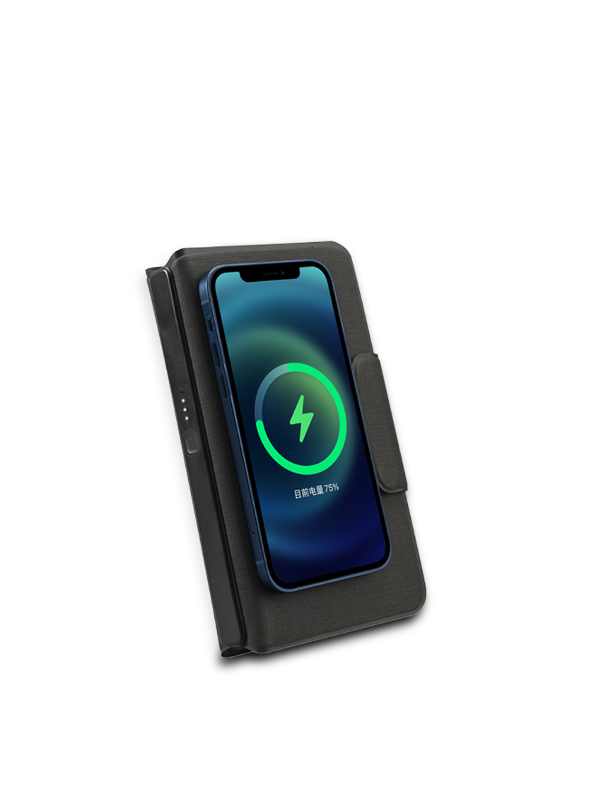 MAG-DAILY USE - Stylish Wallet with Built-in 5000mAh Power Bank and Organizer