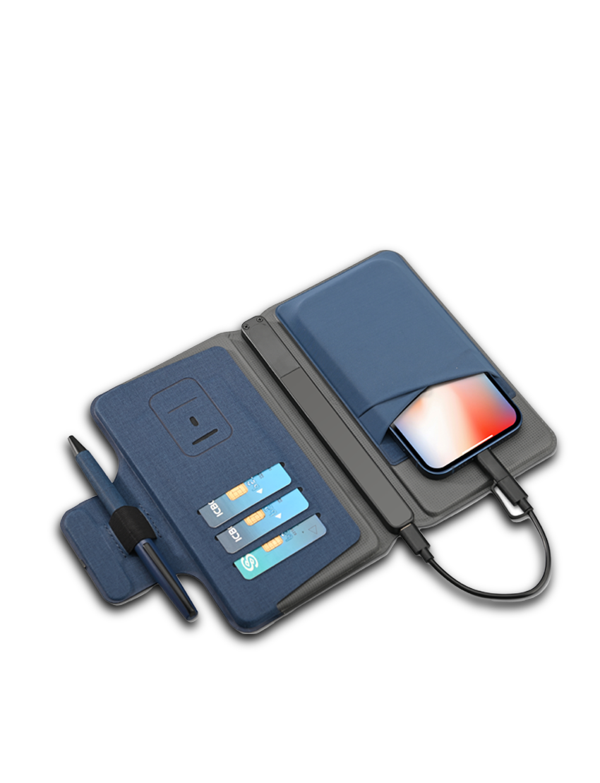MAG-DAILY USE - Stylish Wallet with Built-in 5000mAh Power Bank and Organizer