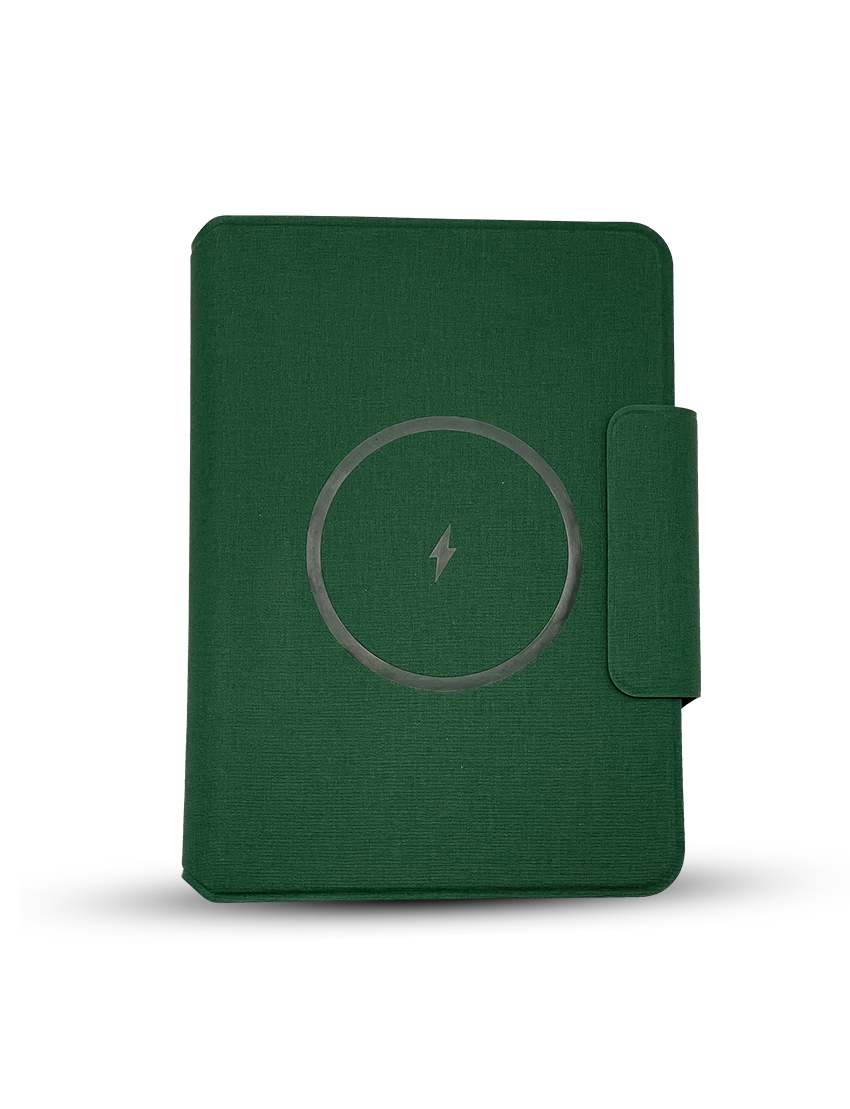 POWER NOTE with FLAP - Wireless Charging Notebook with 5000mAh Power Bank