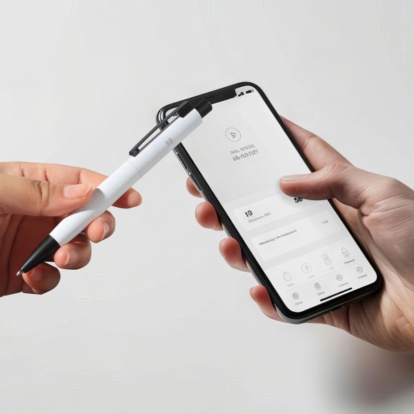 NFC PEN - Innovative Oval Shape Pen with 133 Bytes NFC Chip for Smart Data Sharing