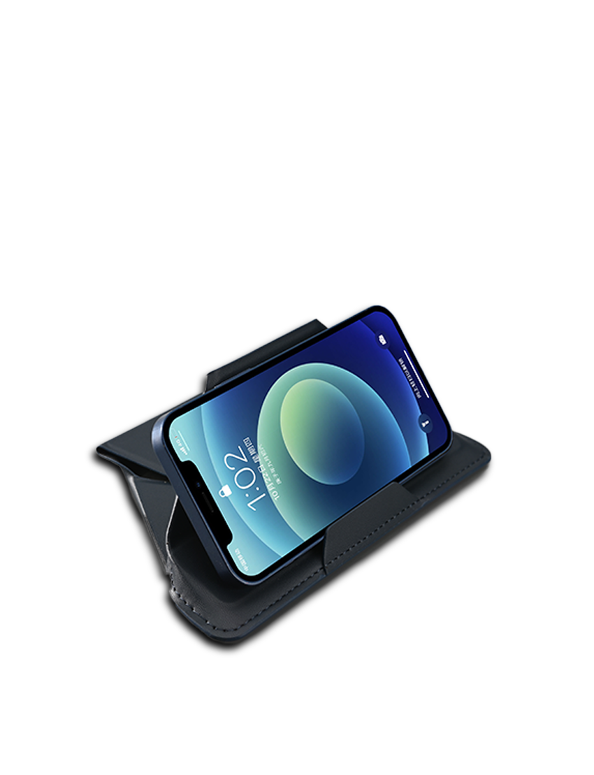 SMART MOBCASE - All-in-One PU Mobile Case &amp; Stand with Magnetic Flap Closure