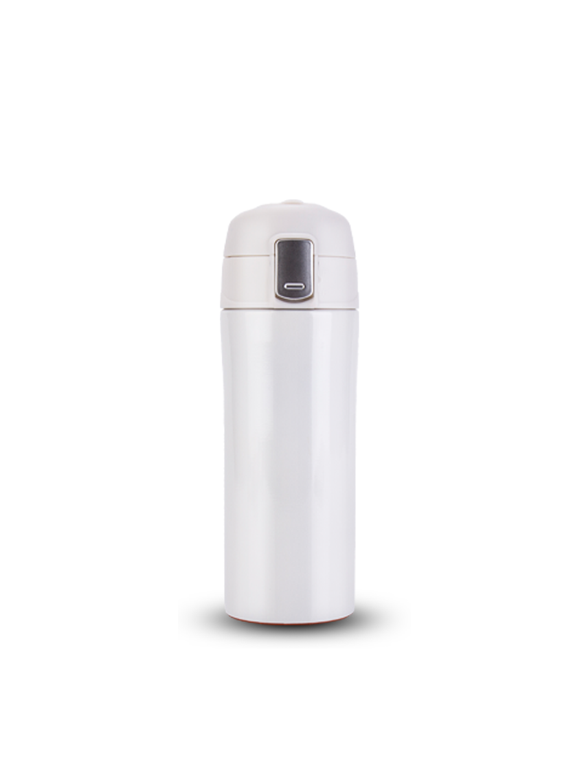 SMART MUG - 350ml Stainless Steel Vacuum Insulated Suction Mug with Push Button Lid