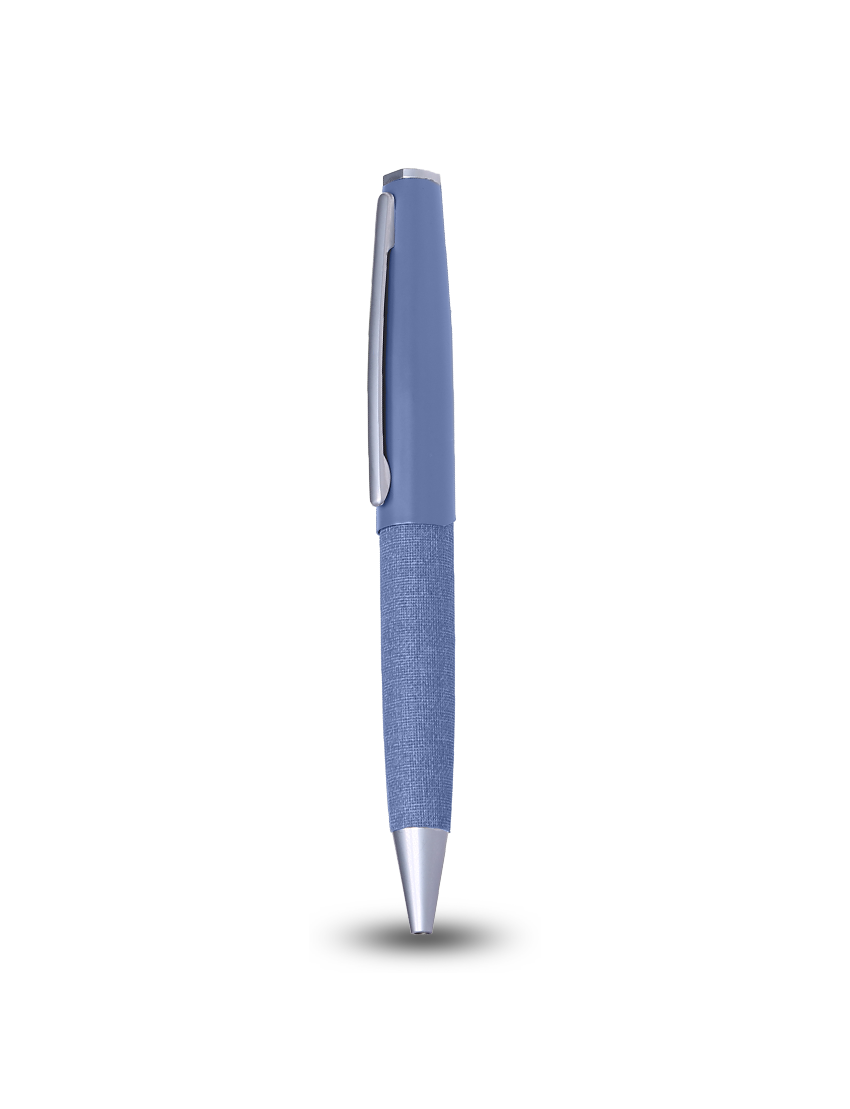 STYLISH PEN - Premium Metal Twist Pen with PU Coating and Blue Ink