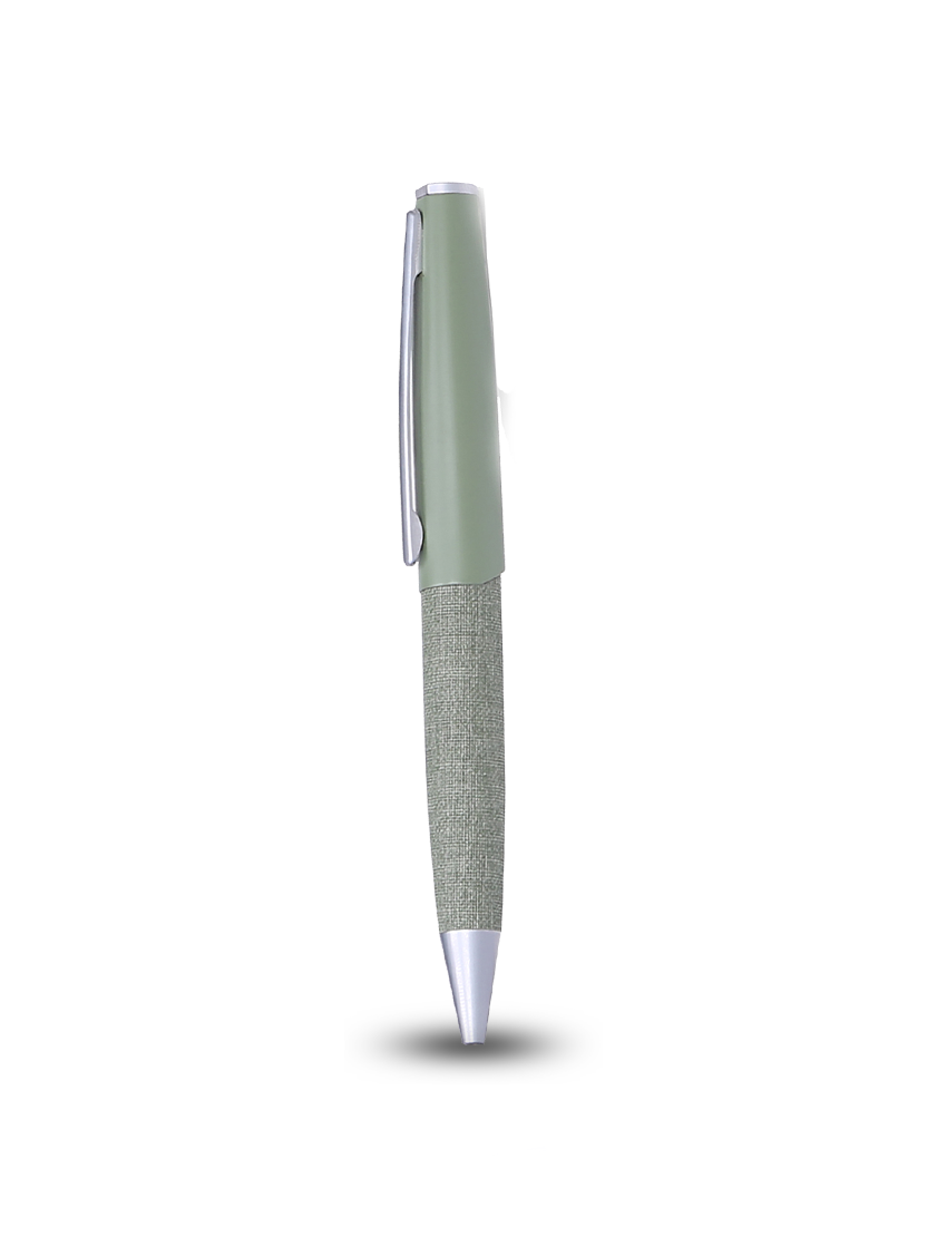 STYLISH PEN - Premium Metal Twist Pen with PU Coating and Blue Ink